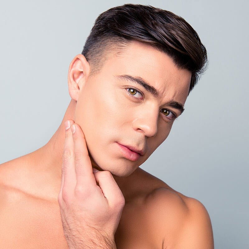 Man with healthy skin
