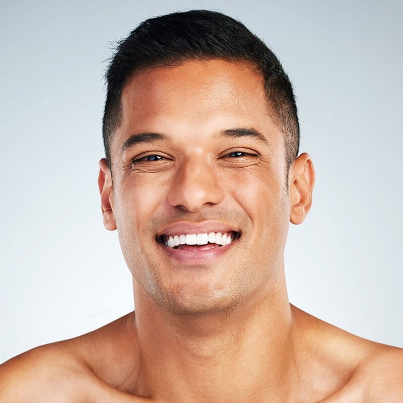 Man with healthy skin